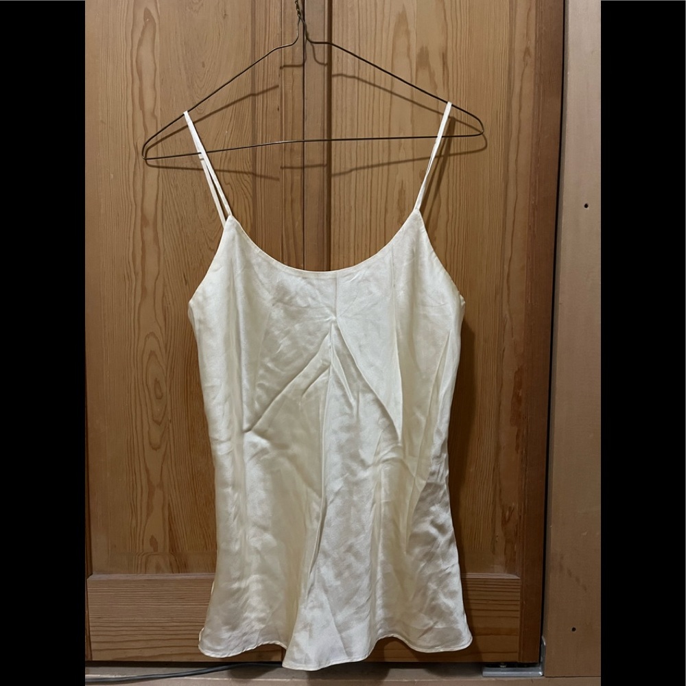 Cream colored silk Club Monaco camisole, lined
